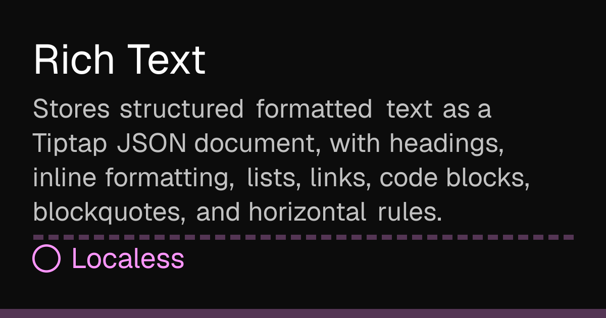 Rich Text | Localess Documentation