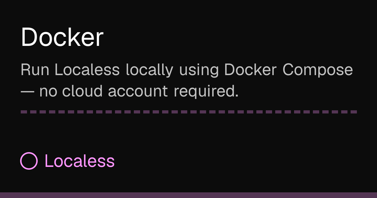 Docker | Localess Documentation